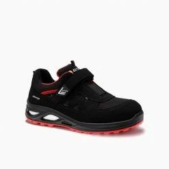 Damen SICHERHEITSSCHUHE Verkäufe 11 Auslauf 🛒 ELTEN Damen-Sicherheitssandale HANNAH XXTL black-red Easy ESD S1P 🛒